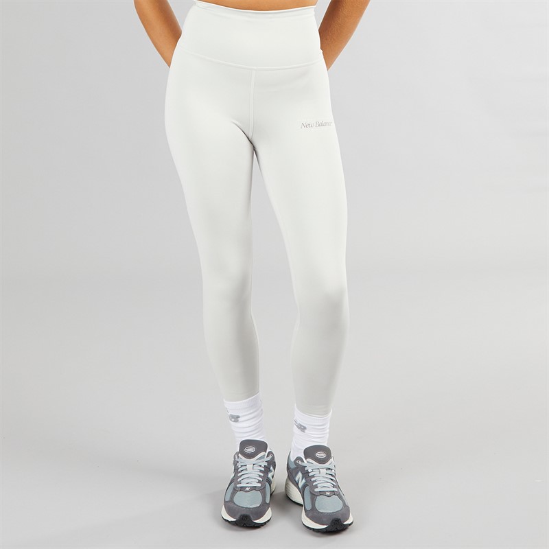 New Balance Womens Script Tight Leggings Greymatt - Size XL
