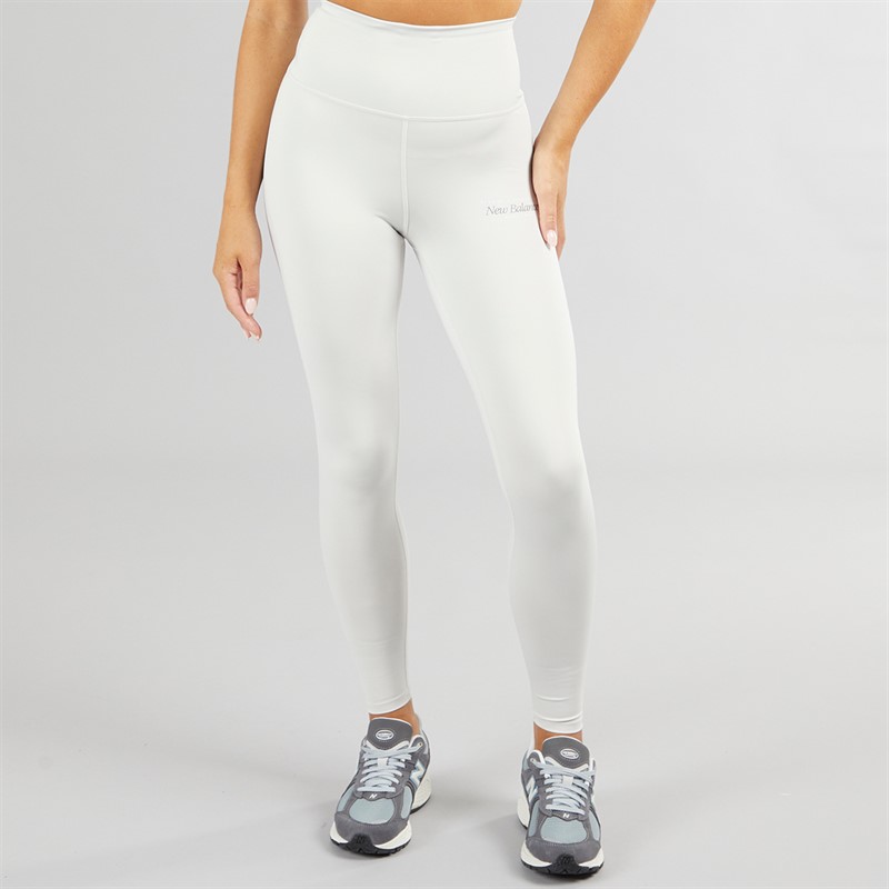 New Balance Womens Script Tight Leggings Greymatt