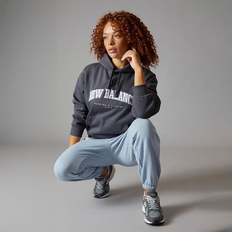 New Balance Womens Varsity Large Logo Hoodie Darkarct