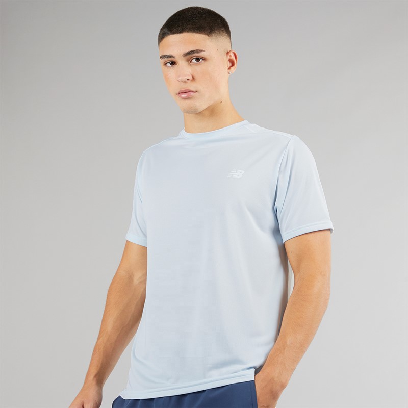 New Balance Mens NB Dry Training Top Ice Blue - Size M