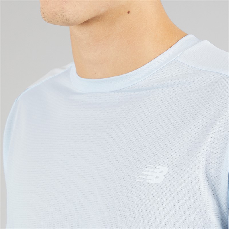 New Balance Mens NB Dry Training Top Ice Blue