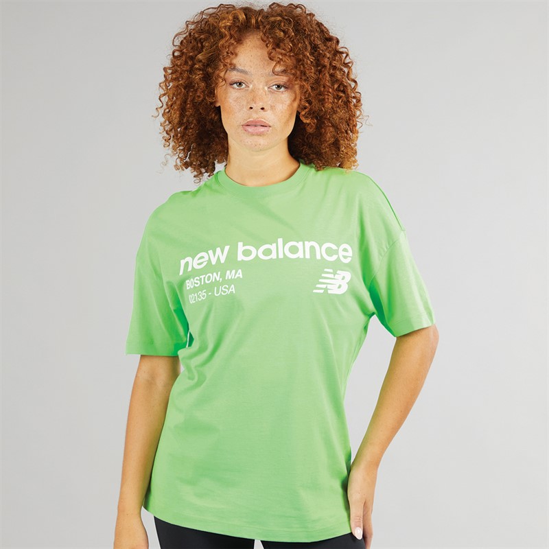 New Balance Womens Boyfriend T-Shirt Electric - Size S