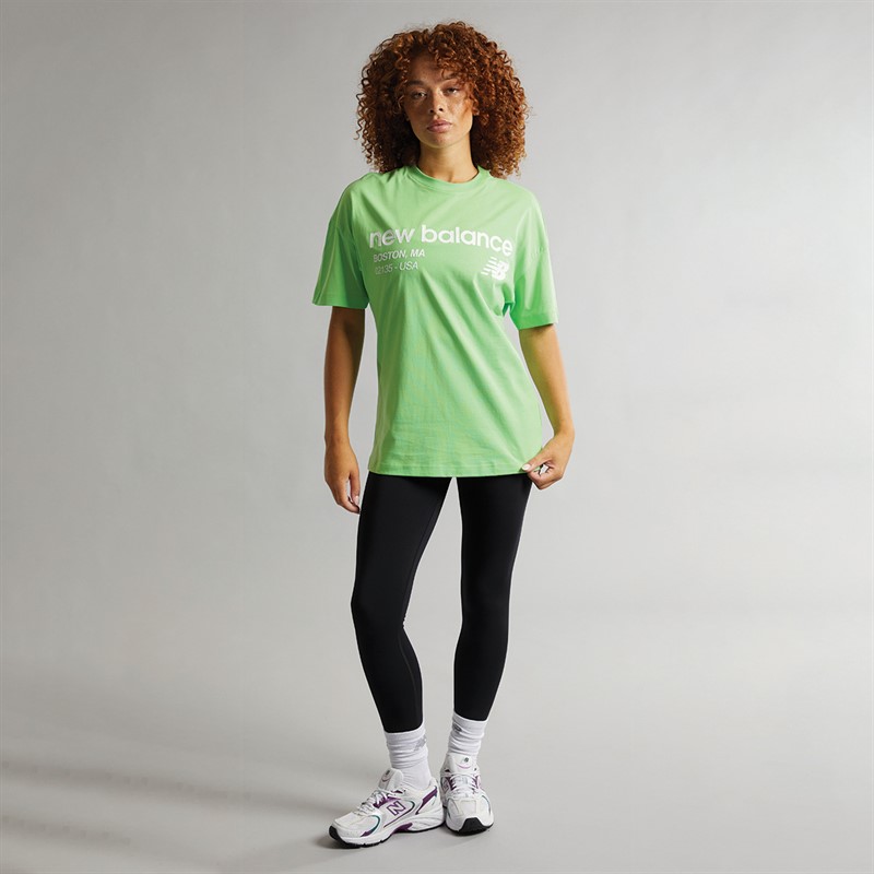 New Balance Womens Boyfriend T-Shirt Electric
