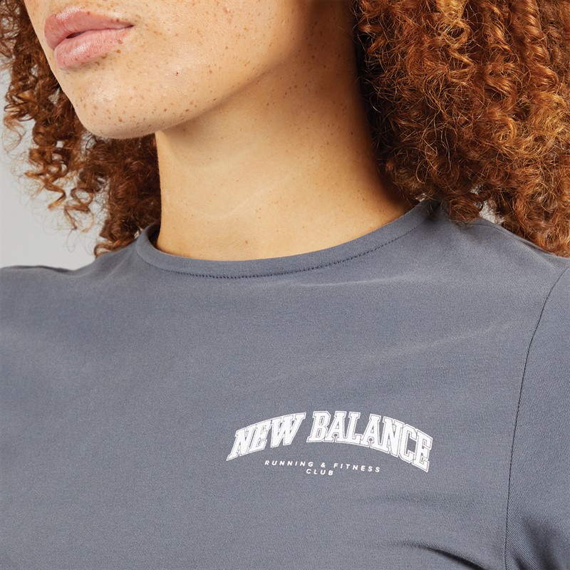 New Balance Womens Varsity Slim Fit T-Shirt Darkarct