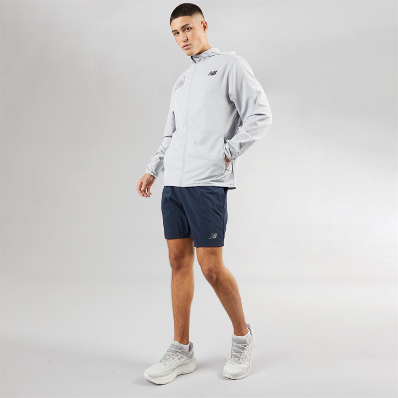 New Balance Mens Core NB Dry 7 Inch Running Shorts Eclipse