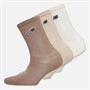 New Balance Kids Logo Three Pack Crew Socks Brown/Light Brown/Grey