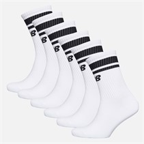 New Balance Chaussettes équipage rayées Sport Essentials six paires blanc/Noir
