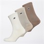 New Balance Logo Three Pack Crew Socks Brown/Light Brown/Grey