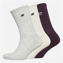 New Balance Chaussettes mi-mollet Everyday, lot de trois, écru/Noir/Gris