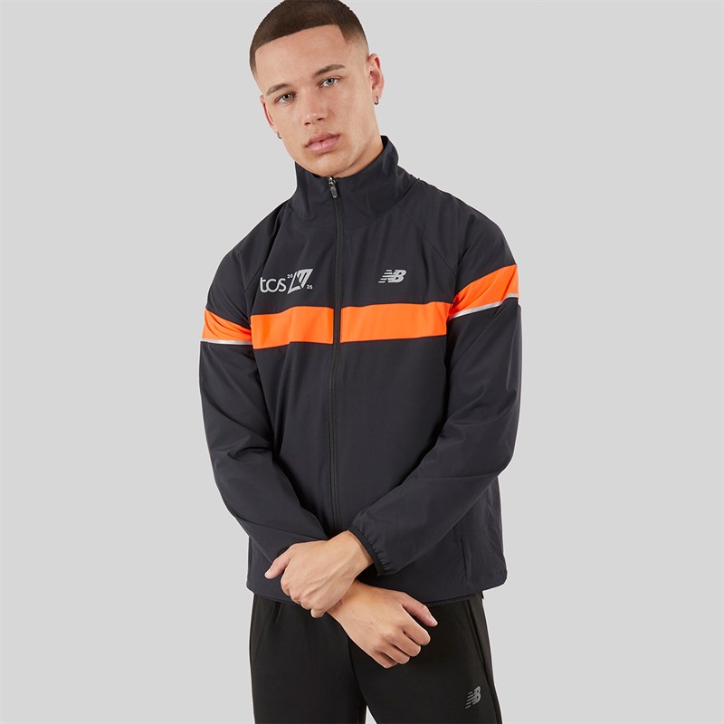 New Balance Mens London Edition Marathon Running Jacket Black