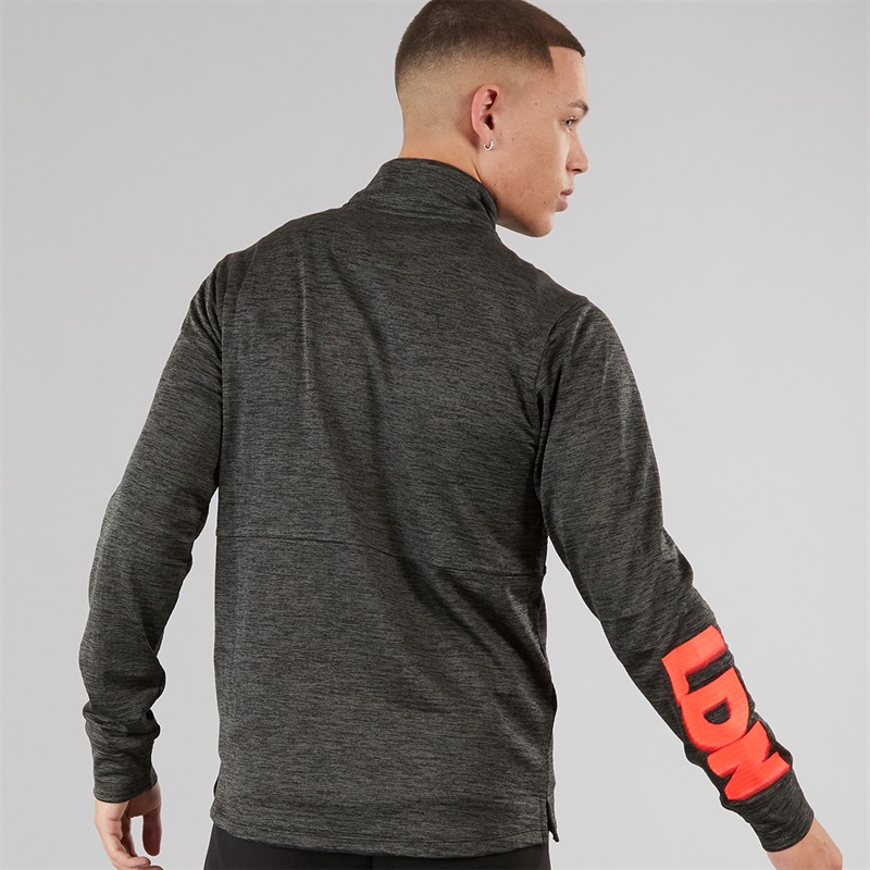 New Balance Mens London Edition Athletics Heat Grid Running 1/2 Zip Top Black