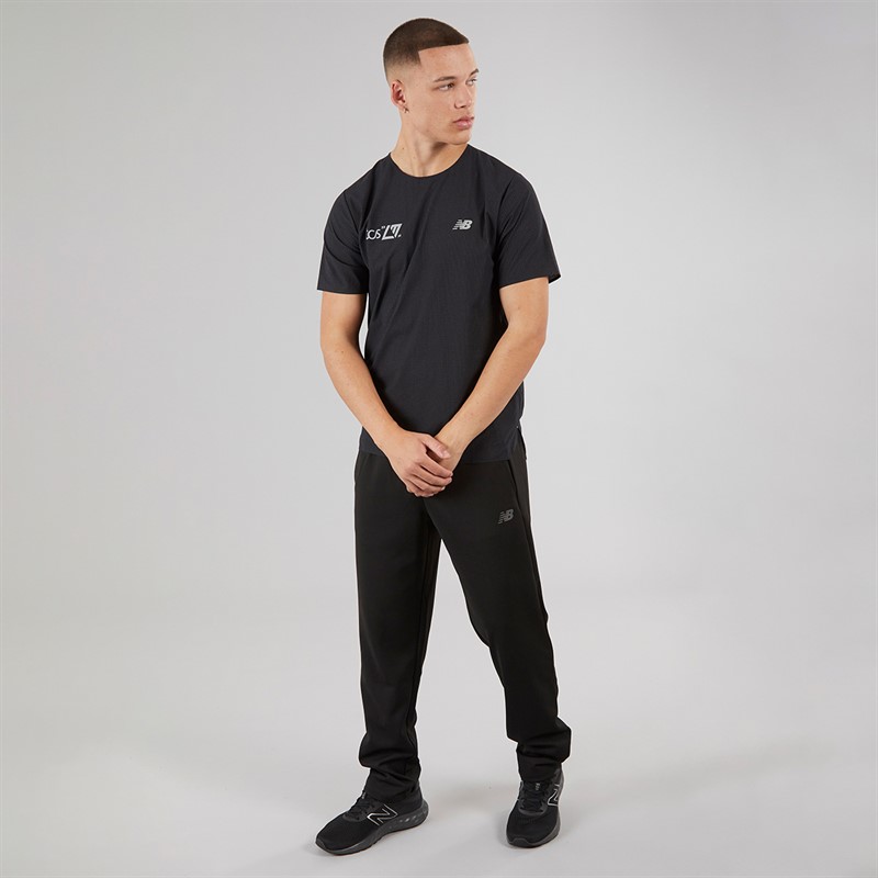 New Balance Mens London Edition Race Day Ultra Light Running T-Shirt Black