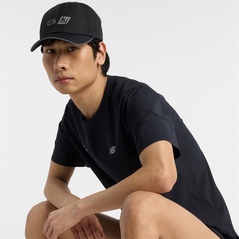 New Balance Mens London Edition Race Day Ultra Light Running T-Shirt Black