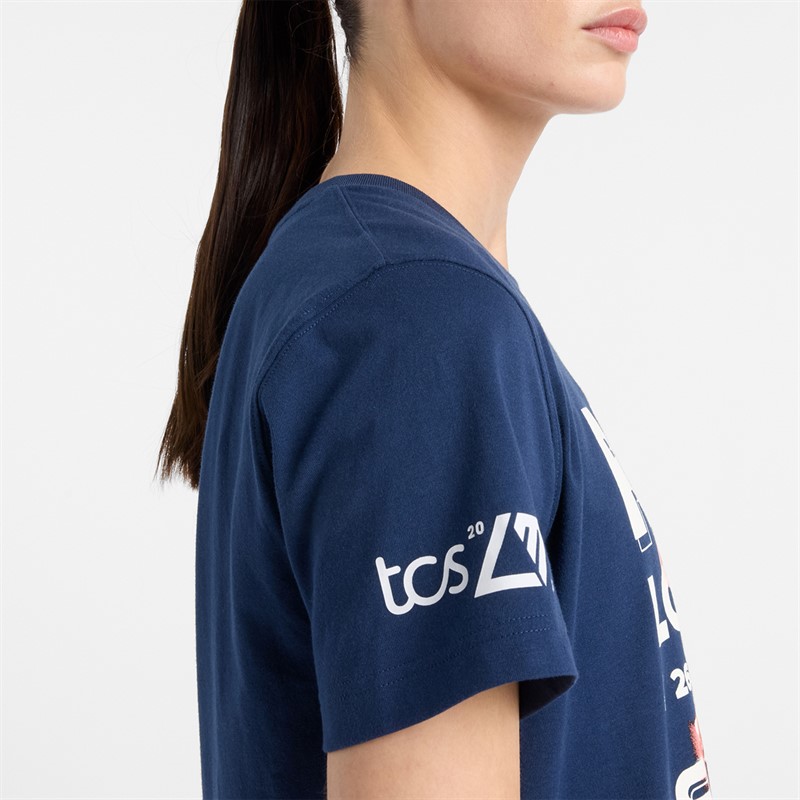 New Balance Womens London Edition Run London Graphic T-Shirt Navy