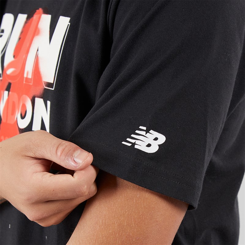 New Balance Mens London Edition Run London Graphic T-Shirt Black