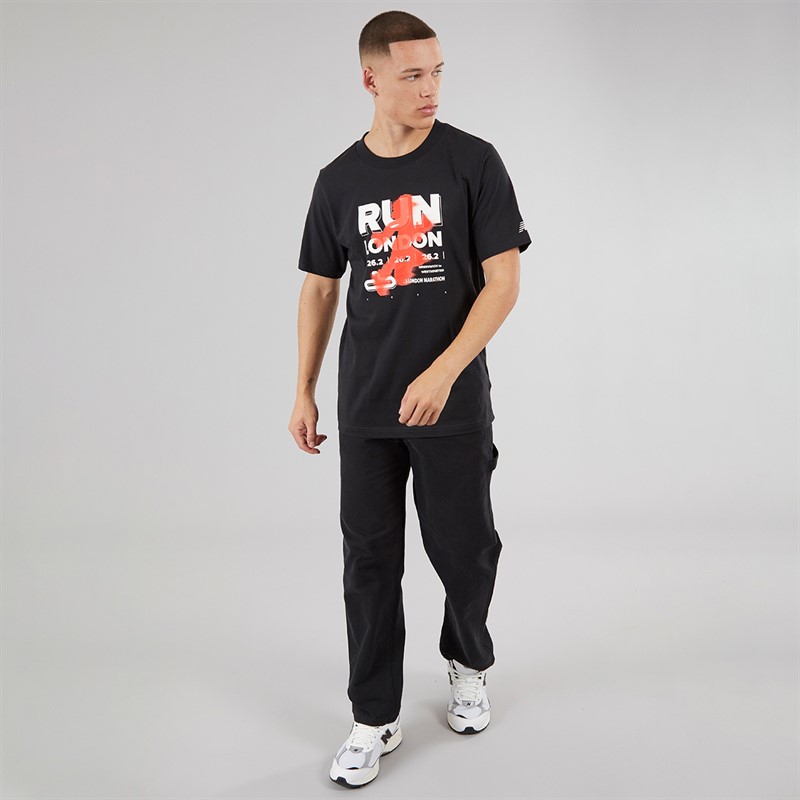 New Balance Mens London Edition Run London Graphic T-Shirt Black