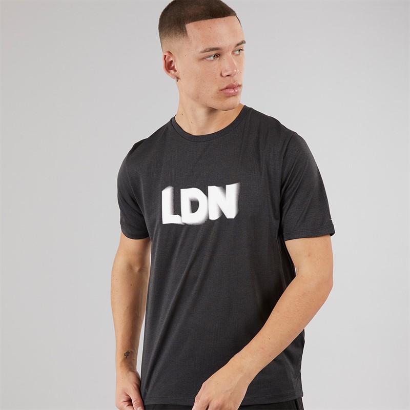 New Balance Mens London Edition Athletics Running T-Shirt Black
