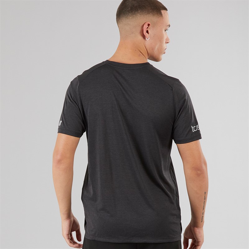 New Balance Mens London Edition Athletics Running T-Shirt Black