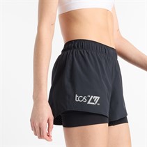 New Balance Womens London Edition RC 2-In-1 Running Shorts Black