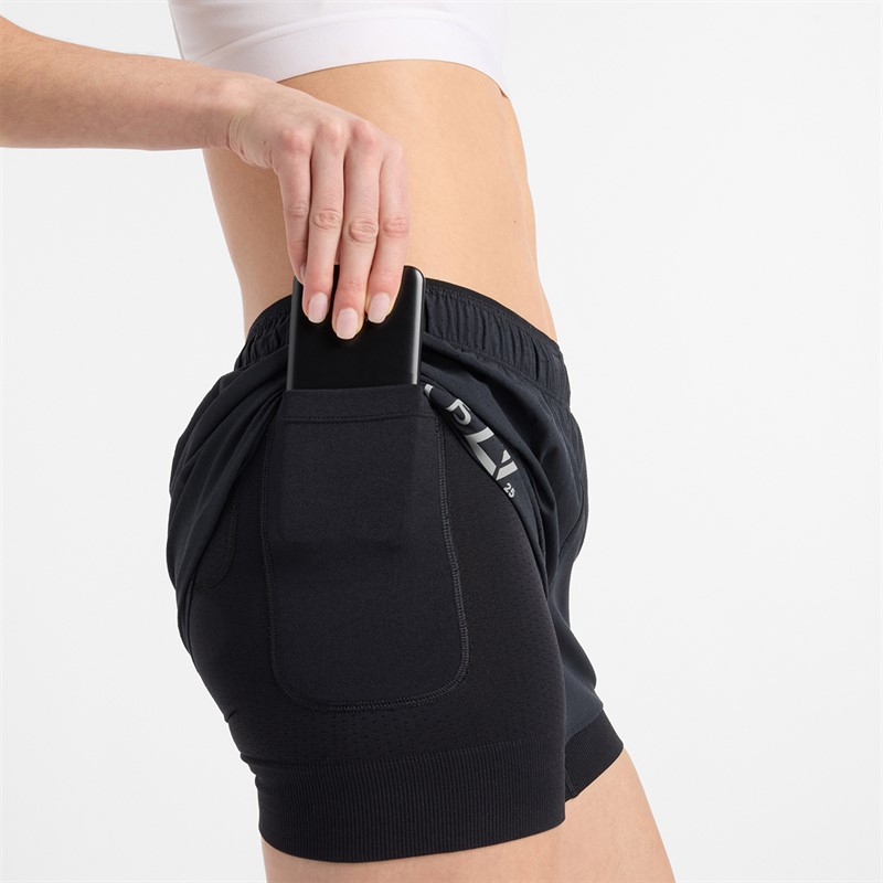 New Balance Womens London Edition RC 2-In-1 Running Shorts Black