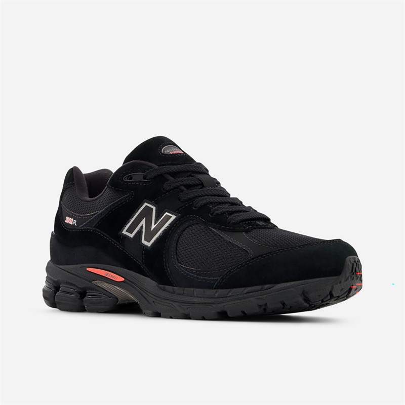 New Balance 2002R Trainers Black Castlerock/Red