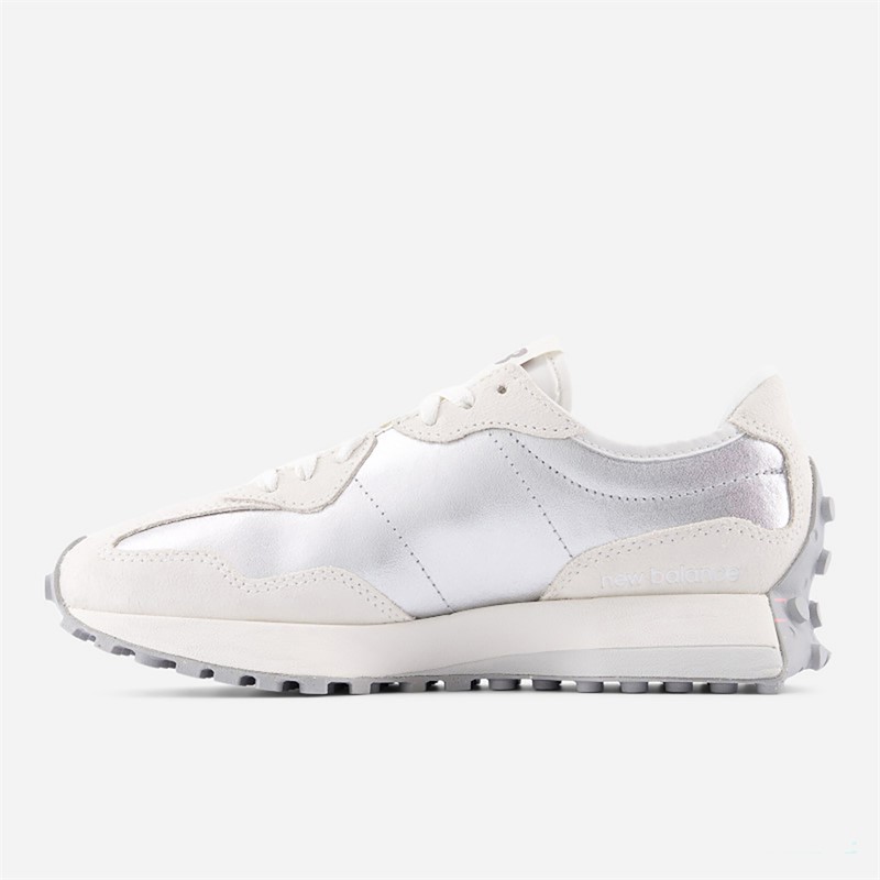 New Balance Womens 327 Trainers Silver Metallic/Sea Salt