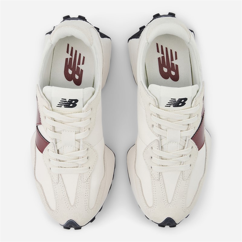 New Balance Womens 327 Trainers Sea Salt/Monarch Burgundy