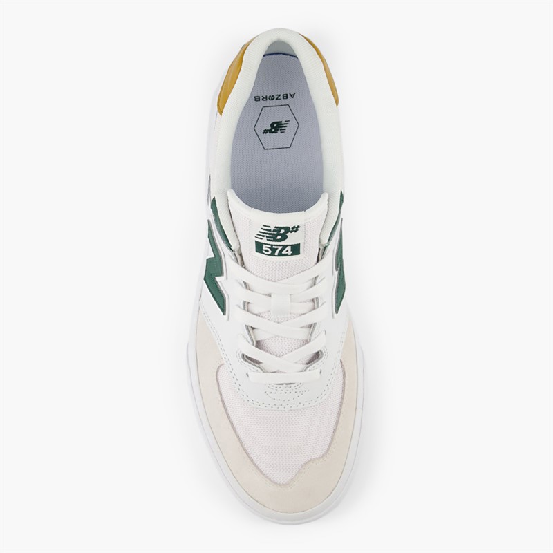 New Balance Numeric 574 Vulc Trainers White/Nightwatch Green