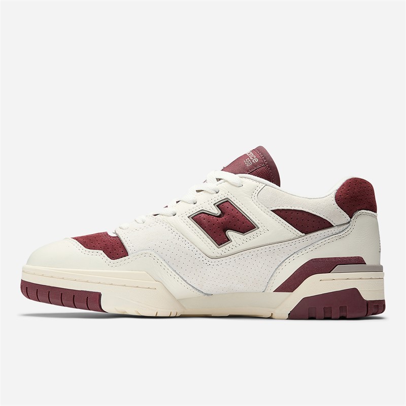 New Balance 550 Trainers Sea Salt/Classic Crimson
