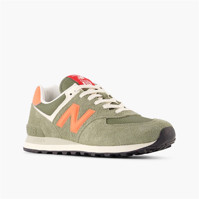 New Balance 574 Trainers Dark Olivine/Flare