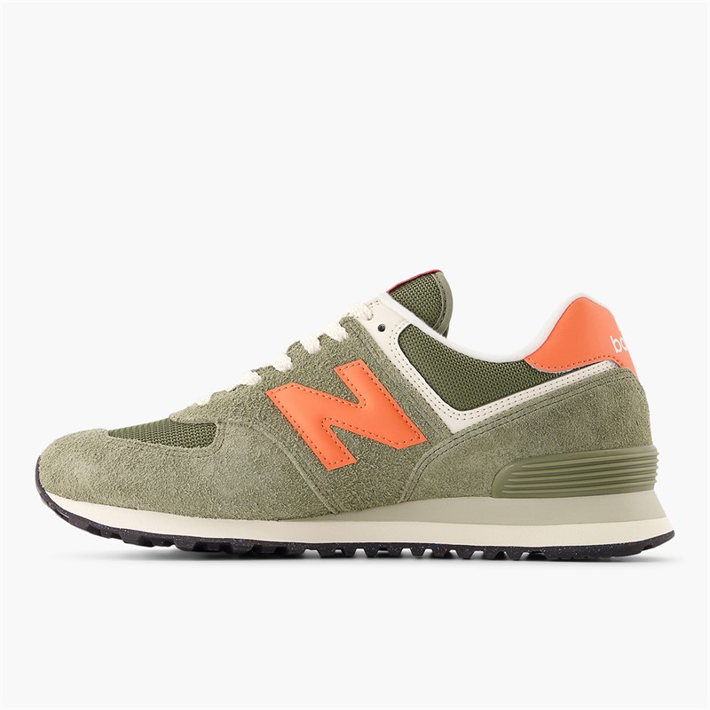 New Balance 574 Trainers Dark Olivine/Flare