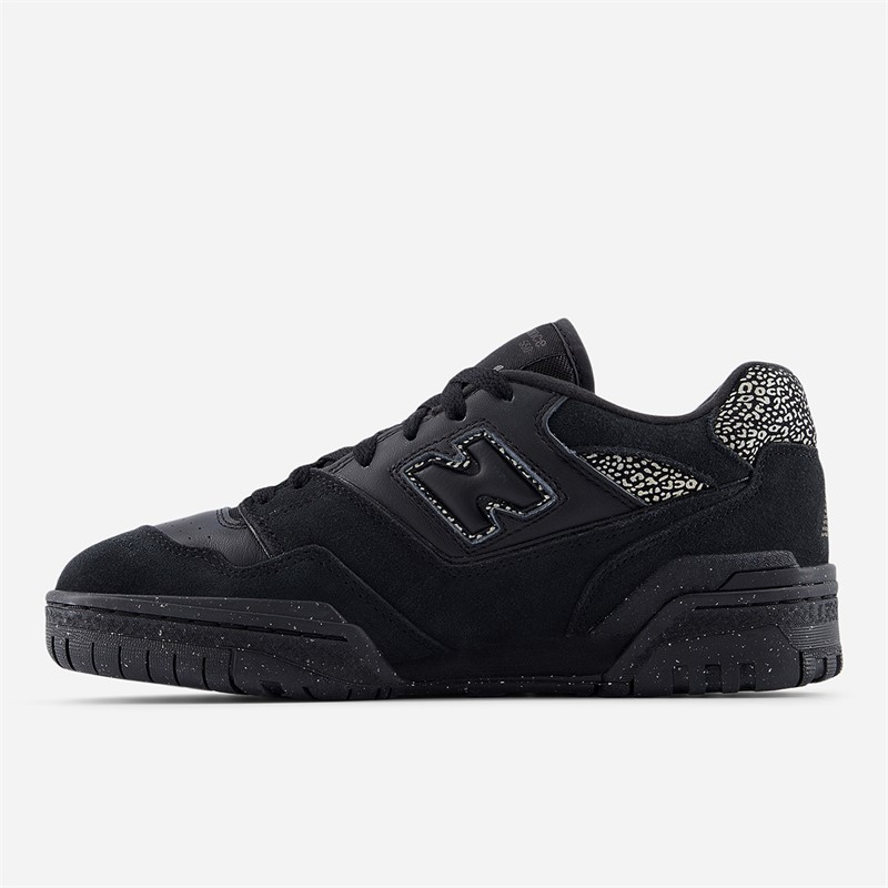 New Balance Womens 550 Trainers Black/White/Leopard