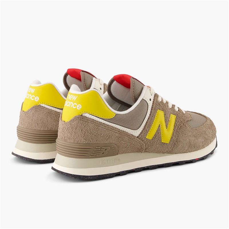 New Balance 574 Trainers Brown/Yellow Brown /Yellow