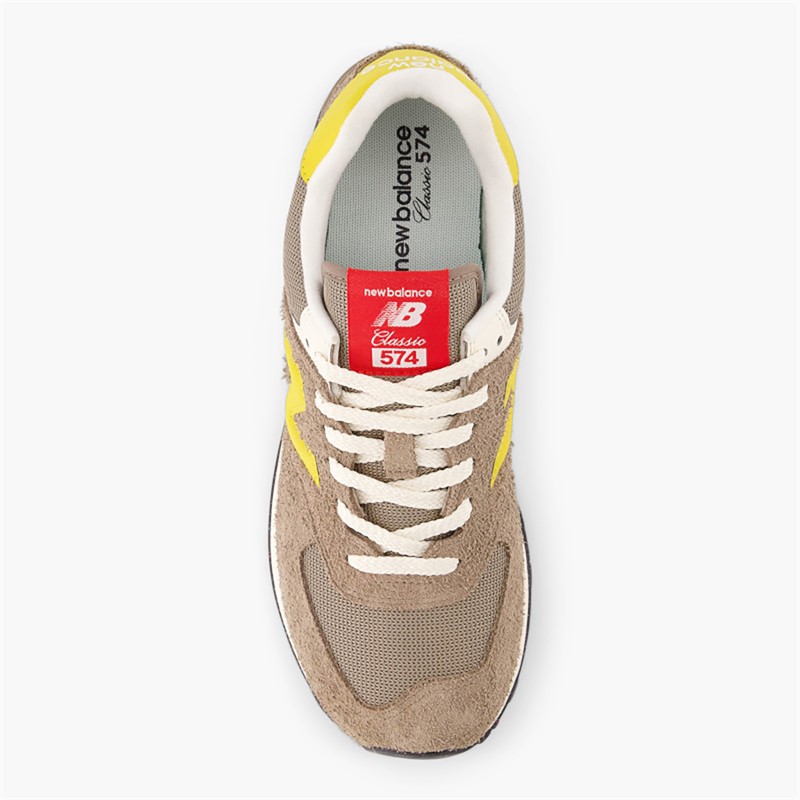 New Balance 574 Trainers Brown/Yellow Brown /Yellow