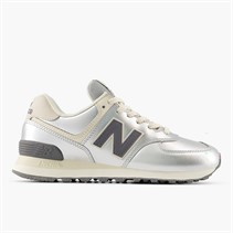 New Balance Womens 574 Trainers Metallic Silver/Artic Grey