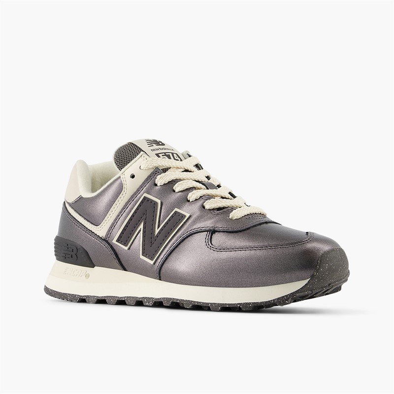 New Balance Womens 574 Trainers Metallic Bronze/Black