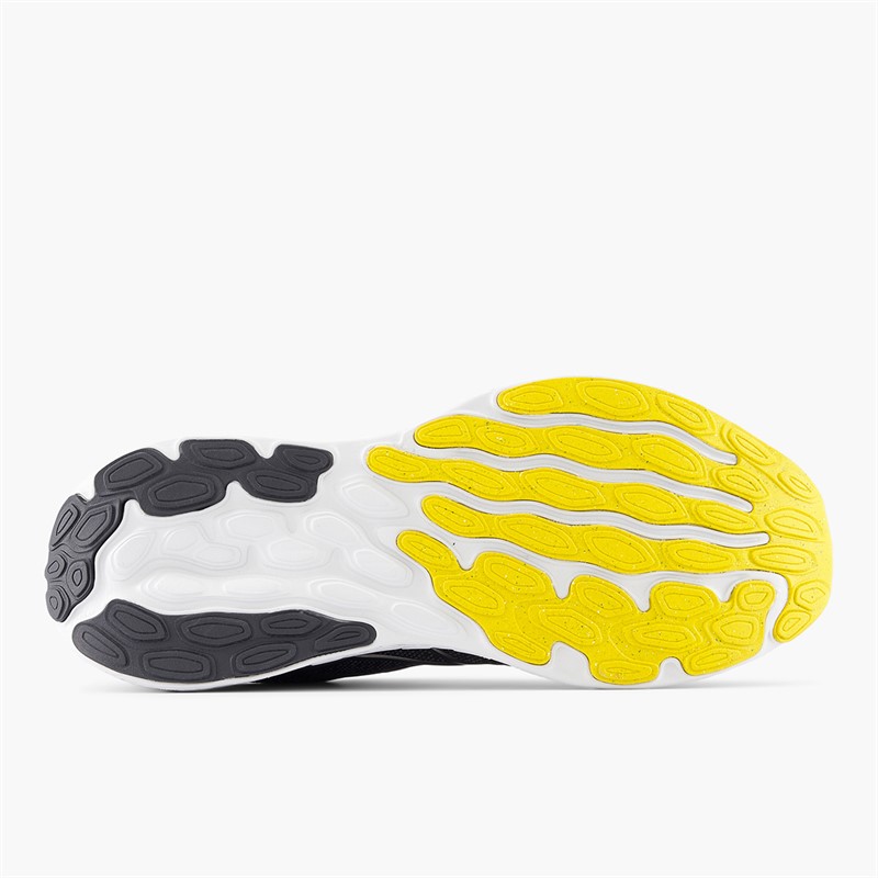 New Balance Mens Fresh Foam 680 V8 Neutral Running Shoes Black/White/Yellow