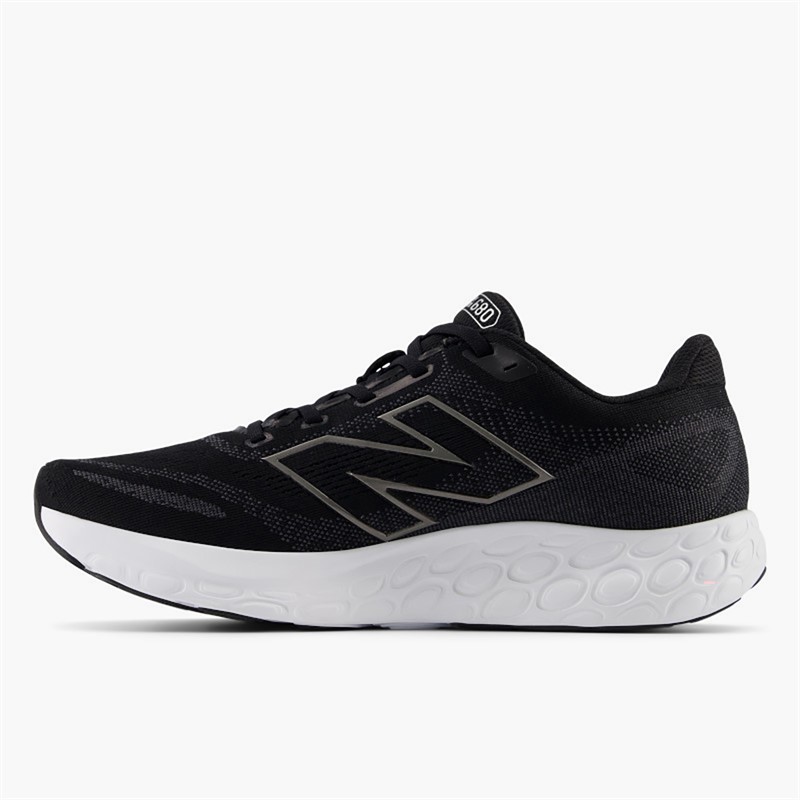 New Balance Mens Fresh Foam 680 V8 Neutral Running Shoes Black/Magnet