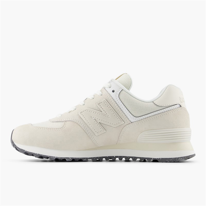 New Balance Womens 574 Trainers Linen/Sea Salt