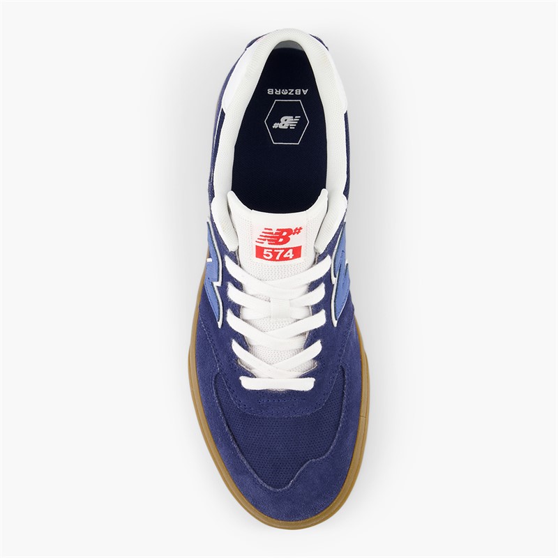 New Balance Mens Numeric 574 Vulc Trainers Nb Navy/White