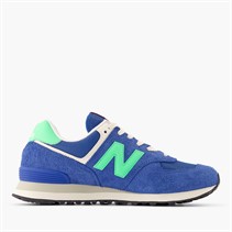 New Balance Mens 574 Trainers Blue Agate/Lime Leaf