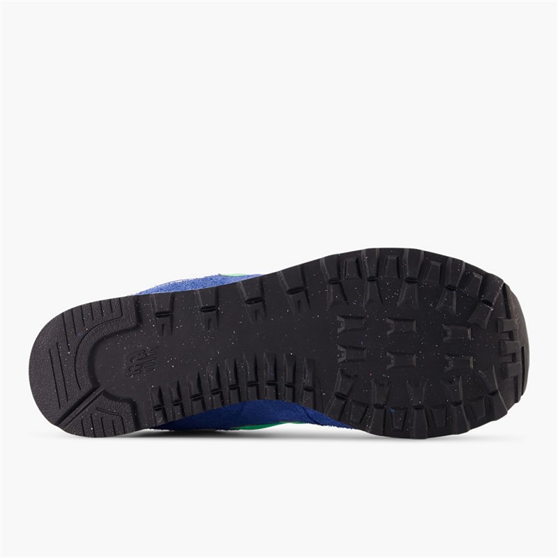 New Balance Mens 574 Trainers Blue Agate/Lime Leaf