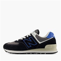 New Balance Mens 574 Trainers Black/Blue
