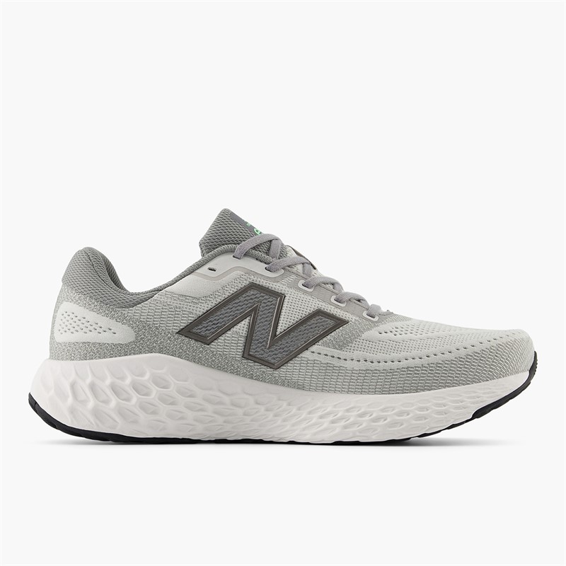 New Balance Mens Fresh Foam X Evoz V4 Neutral Running Shoes Grey/Grey Cement/Vibrant Green