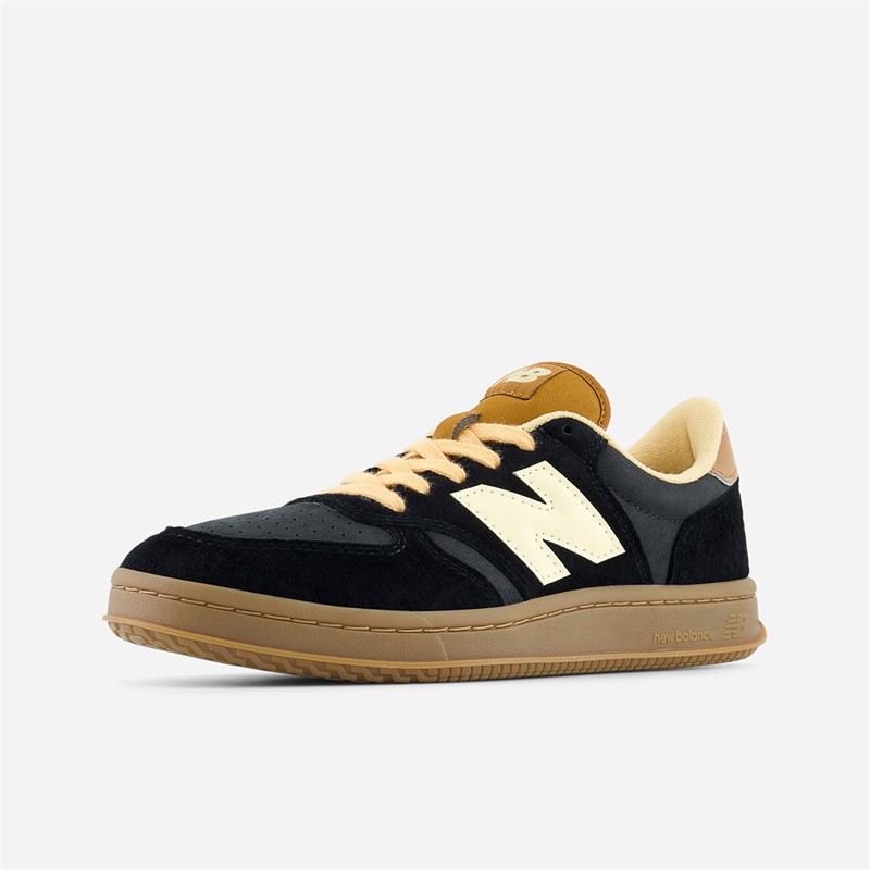 New Balance T500 Trainers Black/Ash Wood/Indoor Court