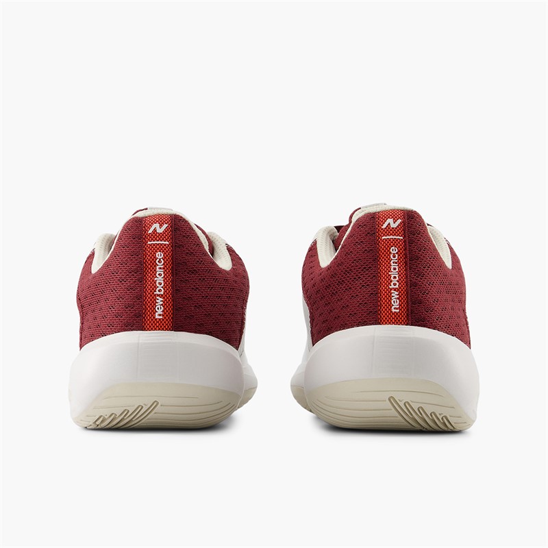 New Balance Womens 696 V6 All Court Tennis Shoes White/Monarch Burgundy