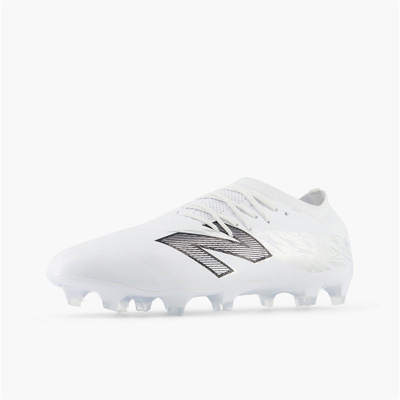 New Balance Mens Furon Pro V8 FG Firm Ground Football Boots White/Metallic Silver/Black