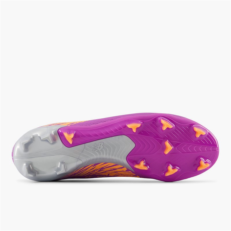 New Balance Mens Furon Team V8 FG Firm Ground Football Boots Passionfruit/Hot Mango/Silver