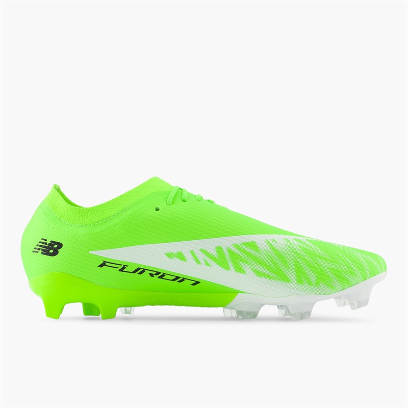 New Balance Mens Furon Team V8 FG Firm Ground Football Boots Pixel Green/Black/Silver