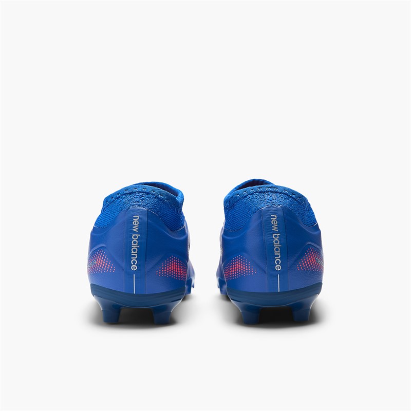 New Balance Kids Tekela Team V5 Low Laced FG Firm Ground Football Boots Blue Gemstone/Energy Red/Silver